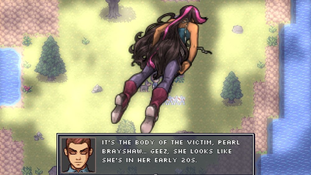 The victim's body
